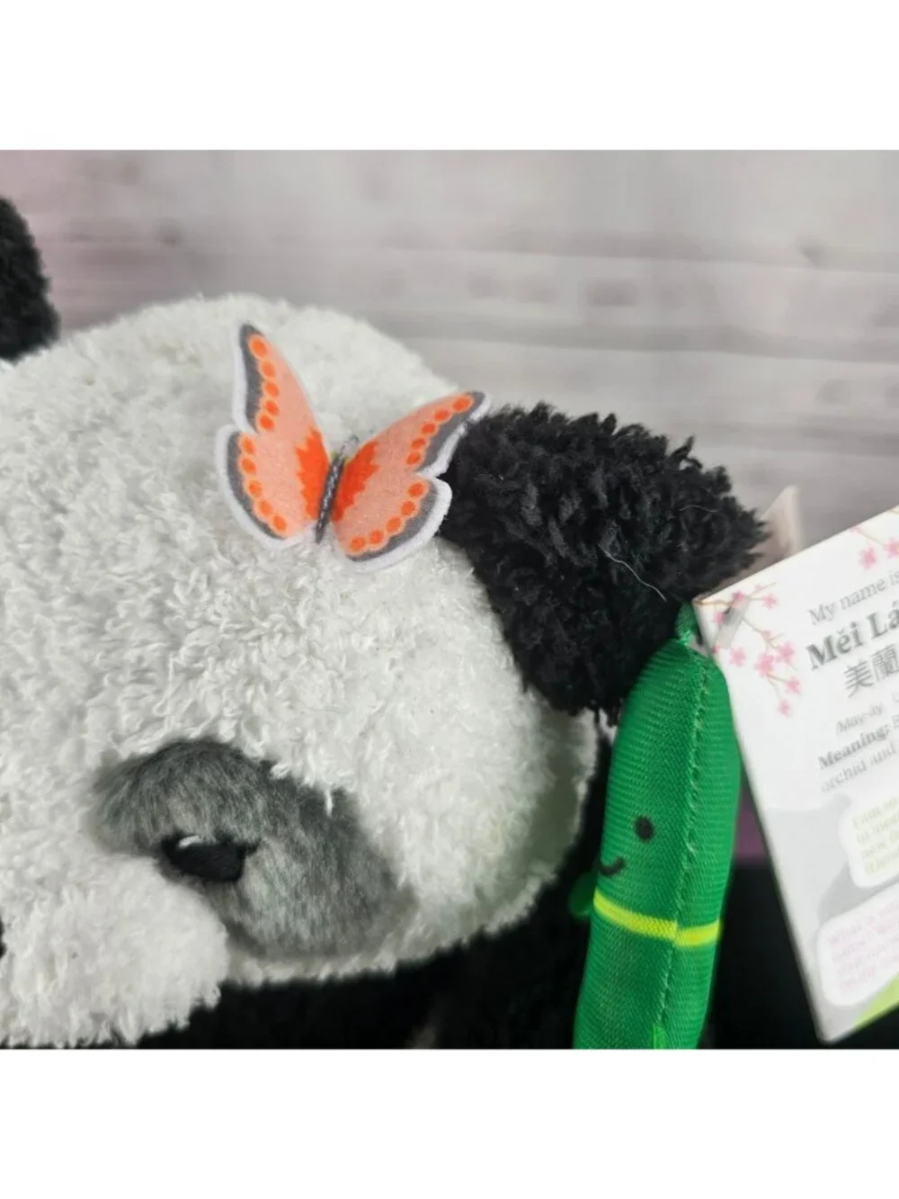 Mei Lan Panda Plush Toy With Bamboo & Cookie Soft & Cuddly Stuffed Animal For Al
